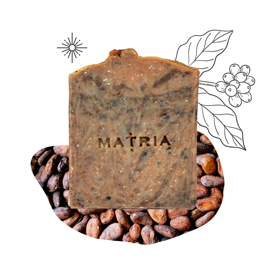 Jabón artesanal cacao y café - Exfoliante e hidratante natural
