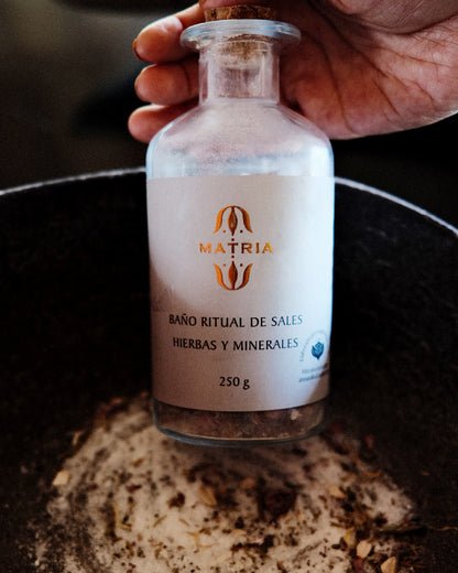 Ritual bath of salts, herbs and minerals