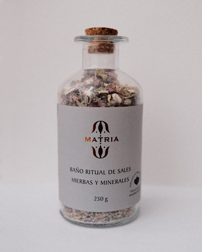 Ritual bath of salts, herbs and minerals