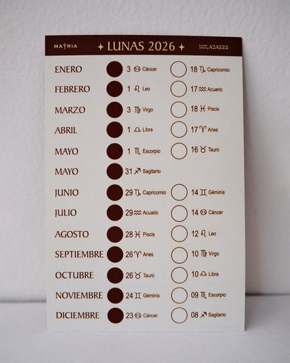 Calendario Lunar 2026