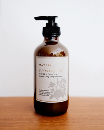 Jabón Corporal y Manos Líquido Lavanda, Ylang Ylang y Mandarina
