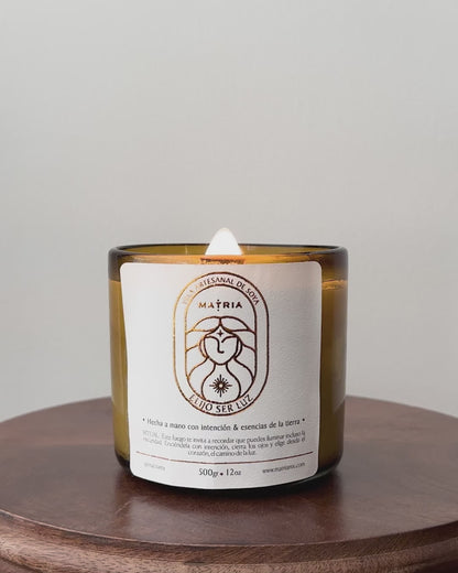 Vela Artesanal Bergamota y Copal 500ml